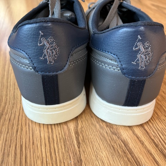 Men’s Polo Assn Sneaker Shoe Gray Blue Navy Size 12 Ralph Lauren Casual - Picture 4 of 12